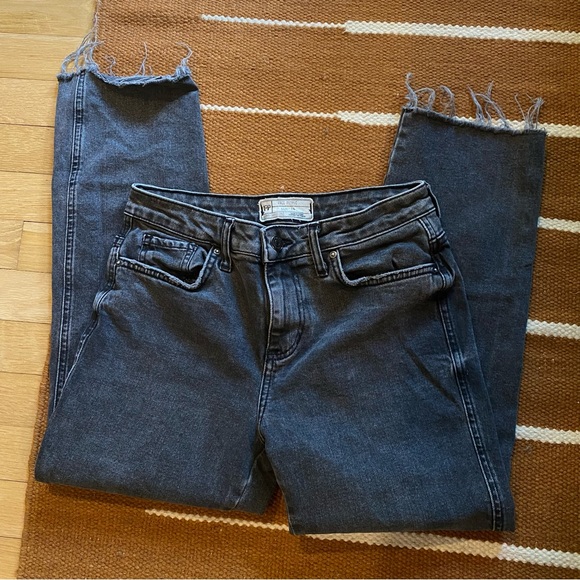 Free People • Black Raw Hem Jeans - Picture 2 of 11